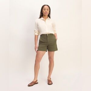 Everlane The Utility Twill Shorts in Kalamata Olive Green Women’s 6